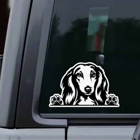 Accessories - NEW Long Haired Dachshund Dog Car Decal